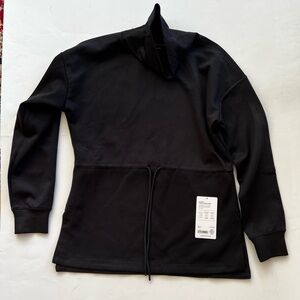 Athleta Allure Cinch Sweatshirt Color Black Size XS